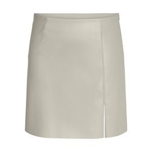 Mini Womens/Ladies Faux Leather Regular Mini Skirt / Moonbeam